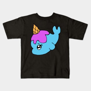 Whale Unicorn Hand Drawn Kids T-Shirt